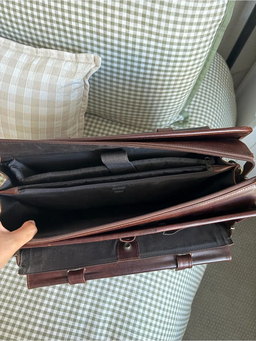 Classic Brown Leather Briefcase